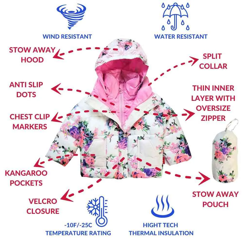 The Road Coat Vegan - Pink Flower