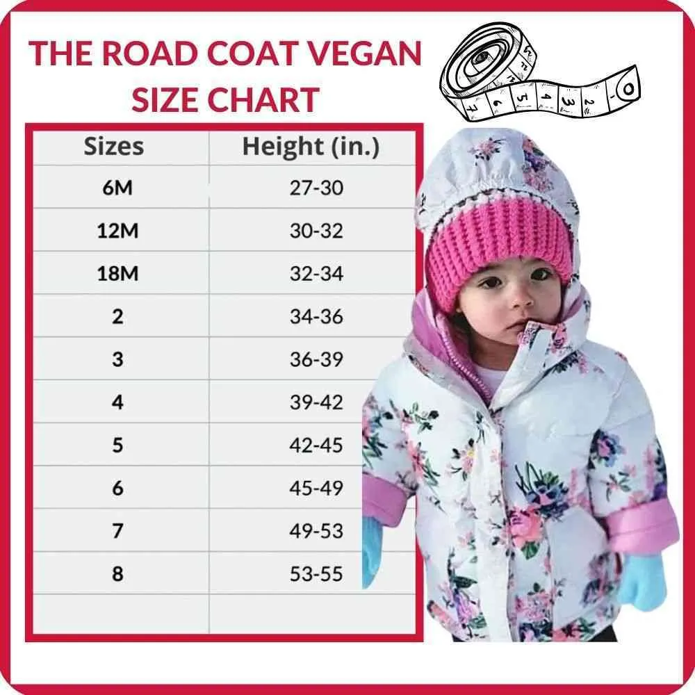 The Road Coat Vegan - Pink Flower