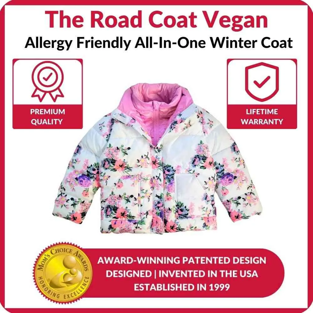 The Road Coat Vegan - Pink Flower