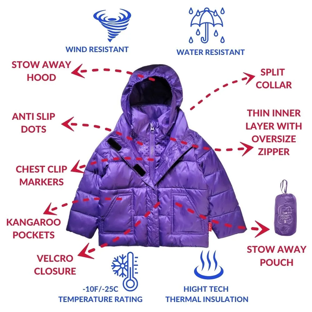 The Road Coat Vegan - Purple