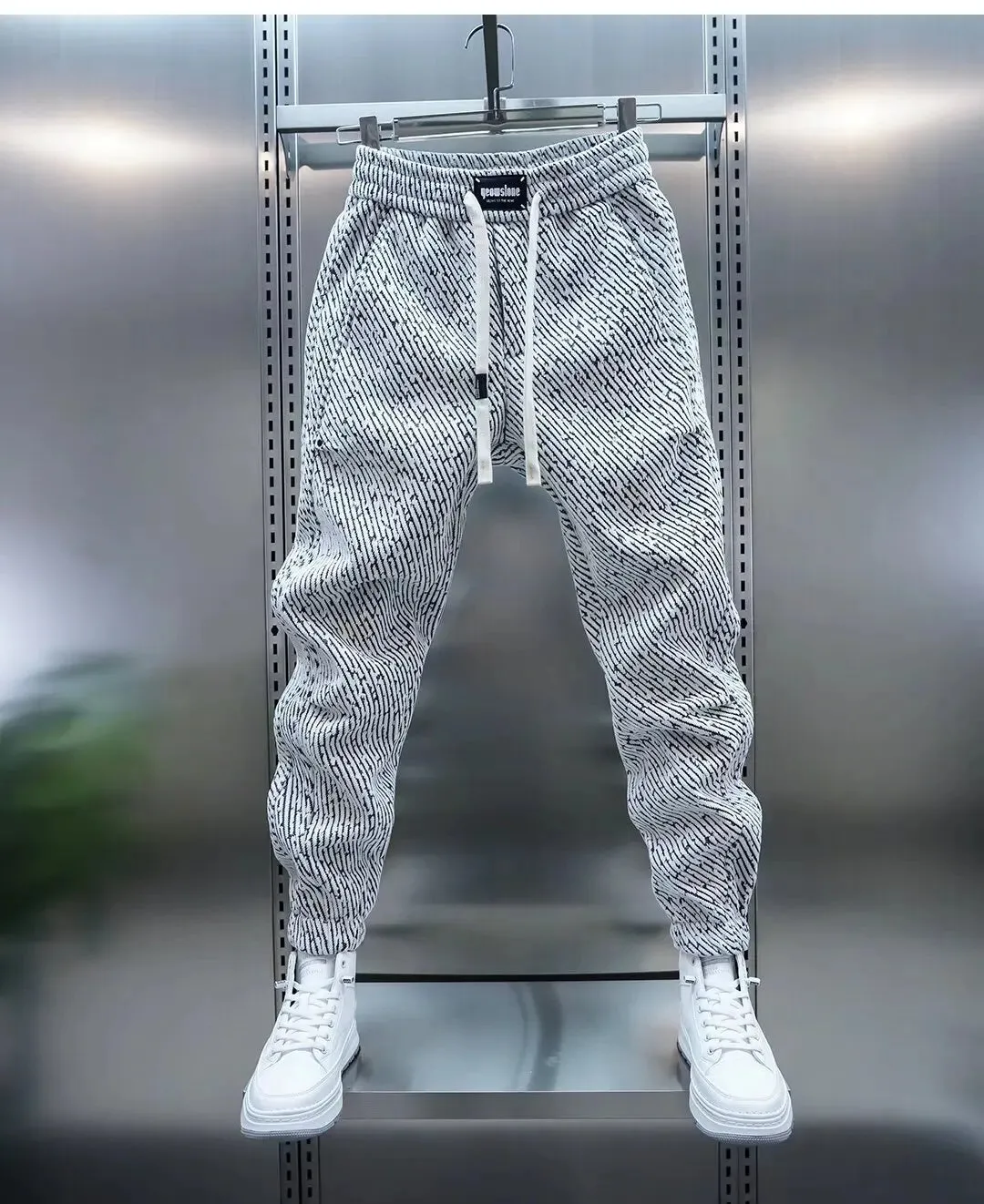 Theo James | Casual Patterned Pants