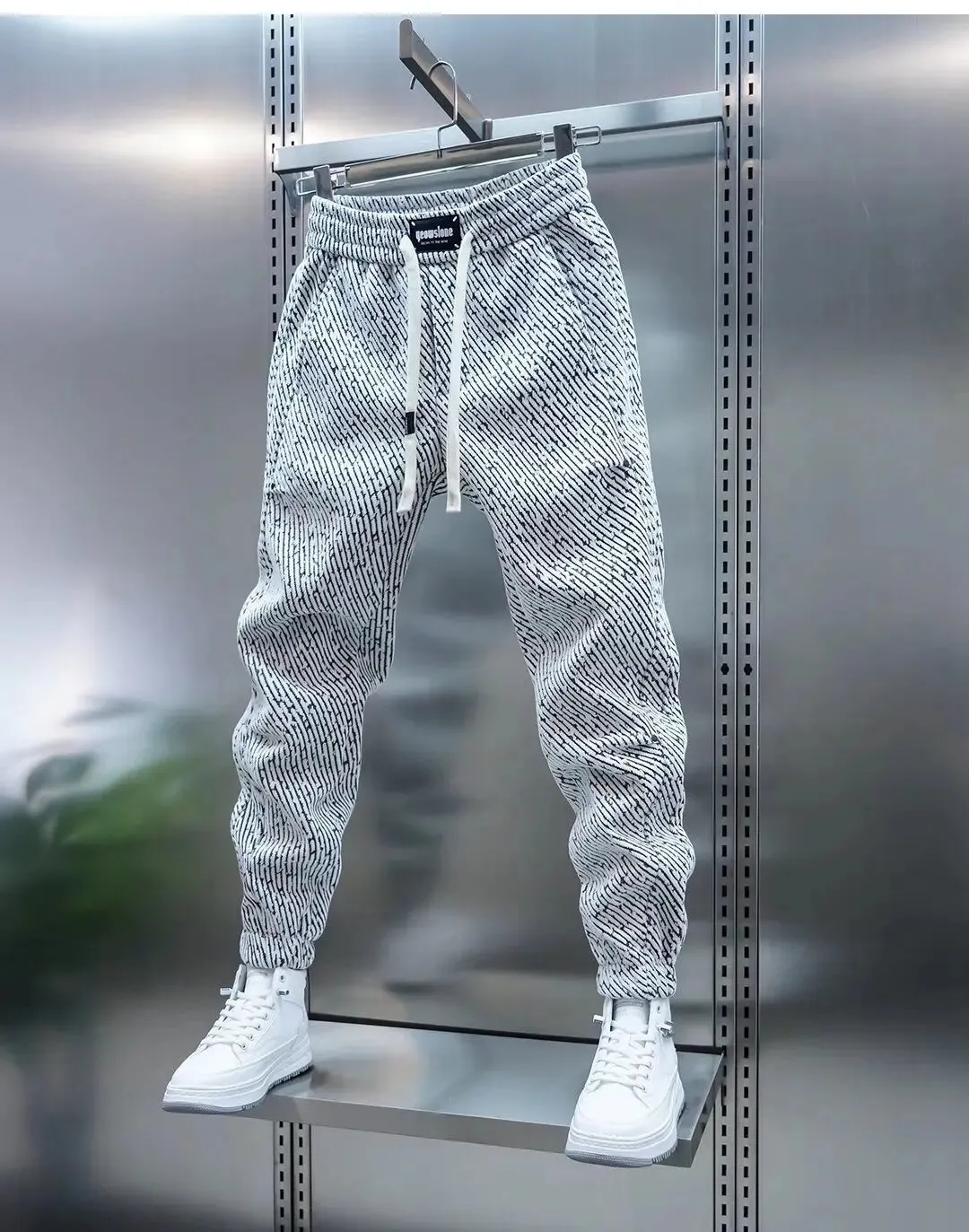 Theo James | Casual Patterned Pants