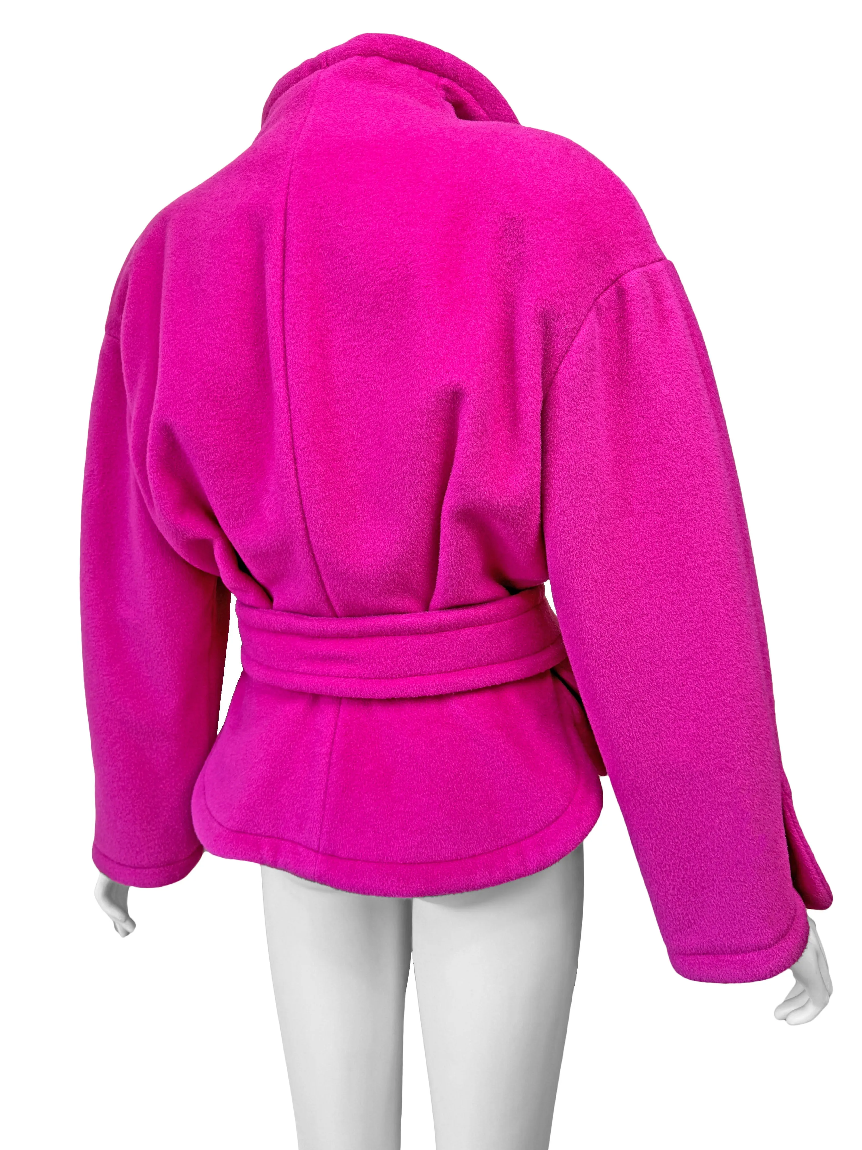 Thierry Mugler 1990s Pink Wool Jacket