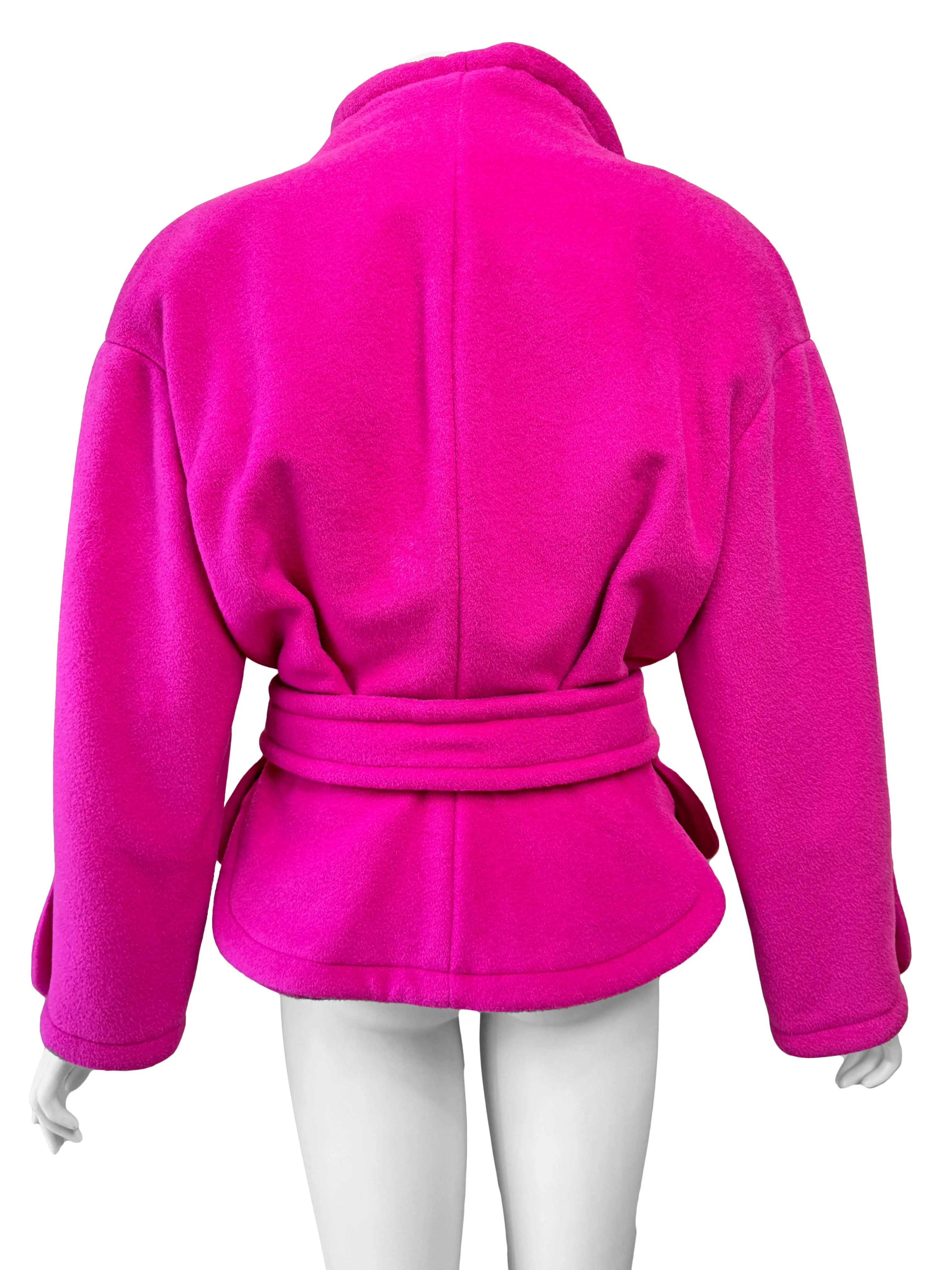 Thierry Mugler 1990s Pink Wool Jacket