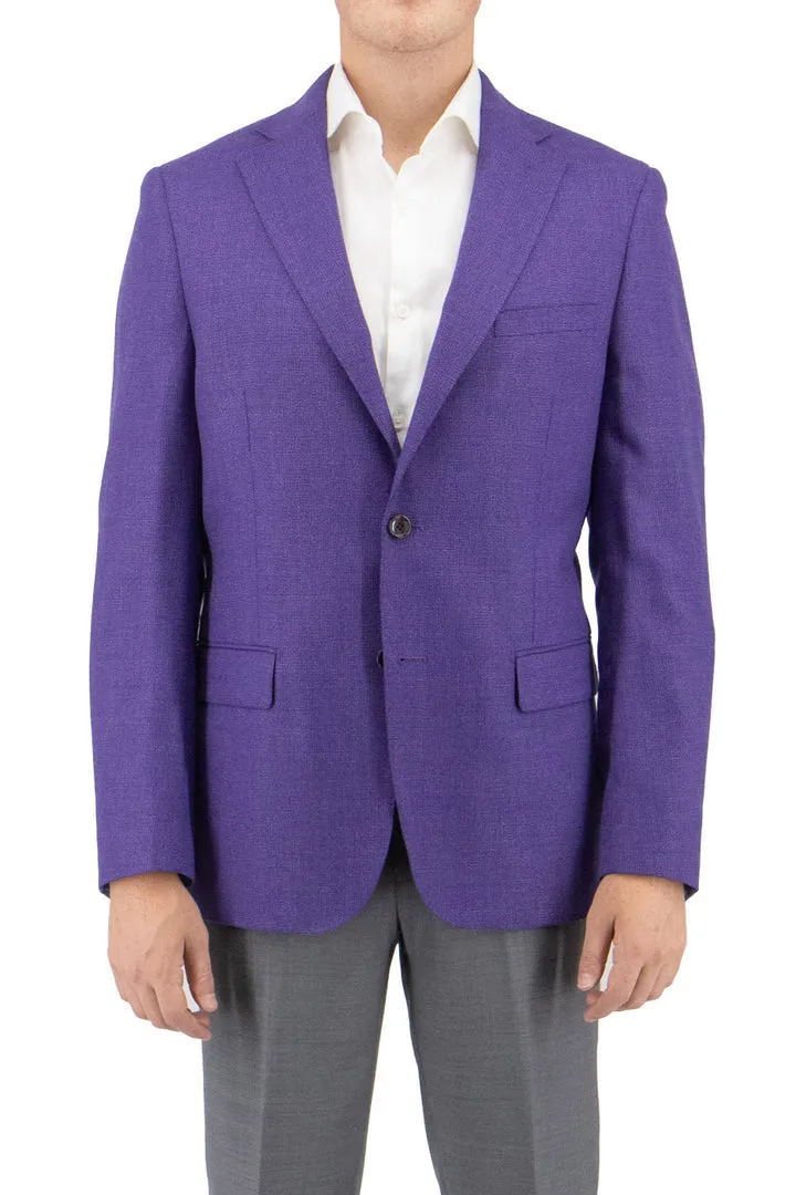 Tiglio Luxe Violet Veneto/THP Slim Fit Half Lined, Pure Wool Jacket TL3375