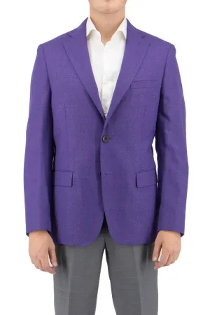 Tiglio Luxe Violet Veneto/THP Slim Fit Half Lined, Pure Wool Jacket TL3375