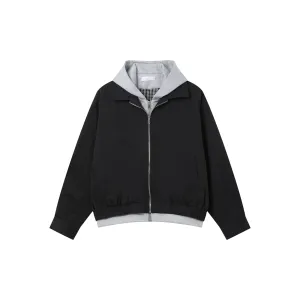 Two-Piece Hooded Zipper Jacket