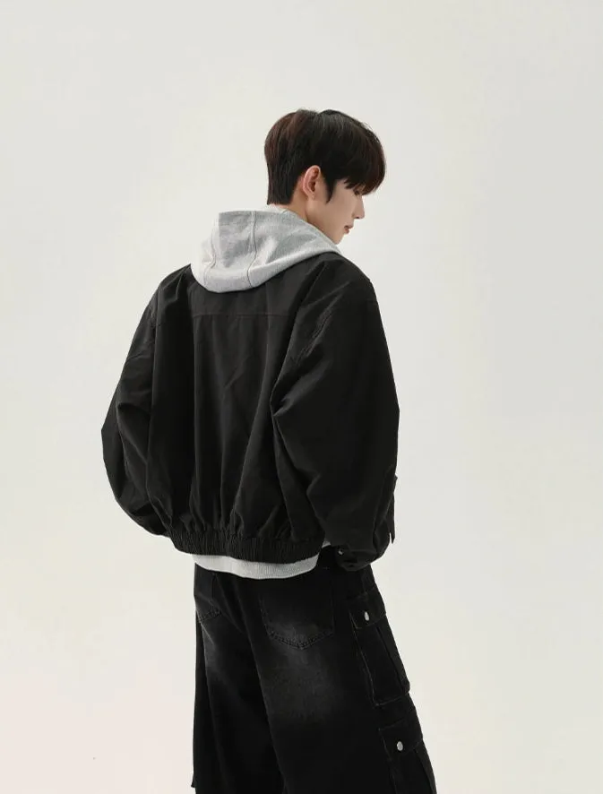Two-Piece Hooded Zipper Jacket