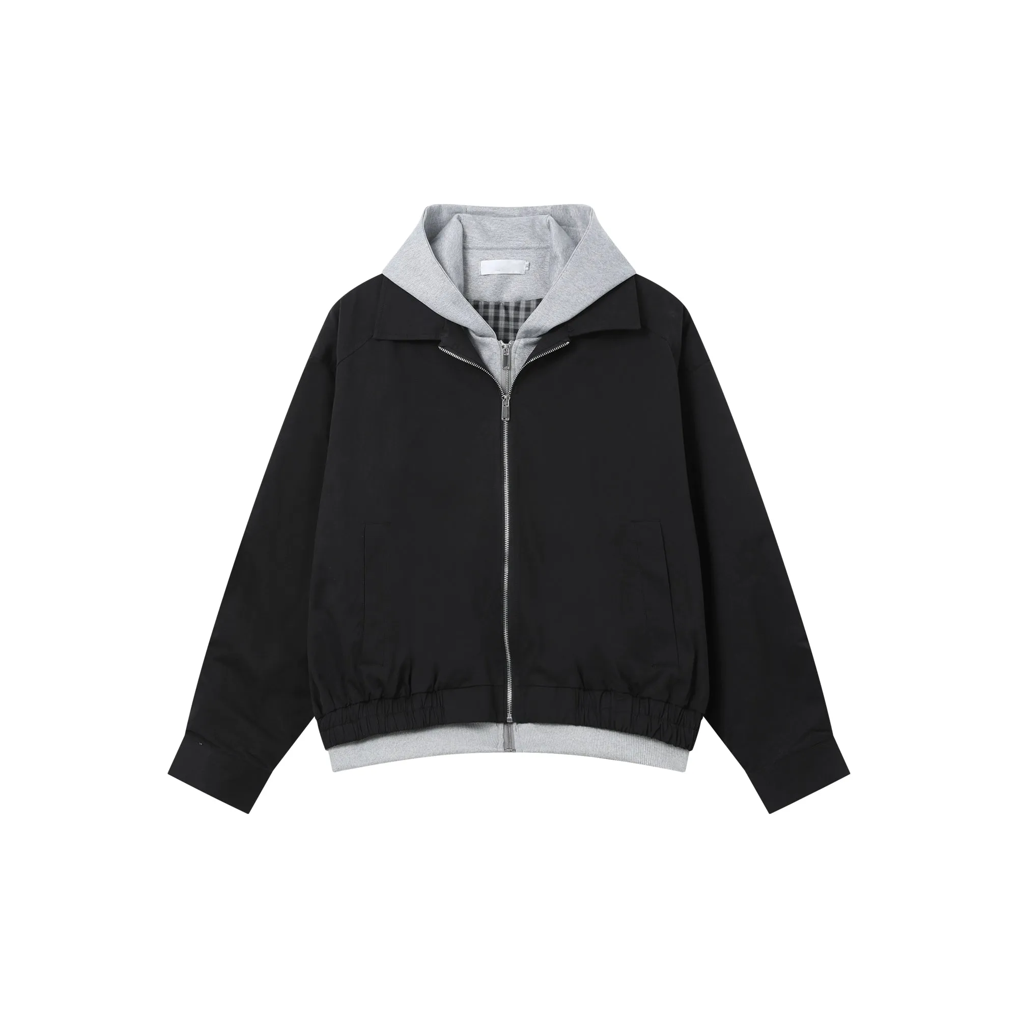 Two-Piece Hooded Zipper Jacket