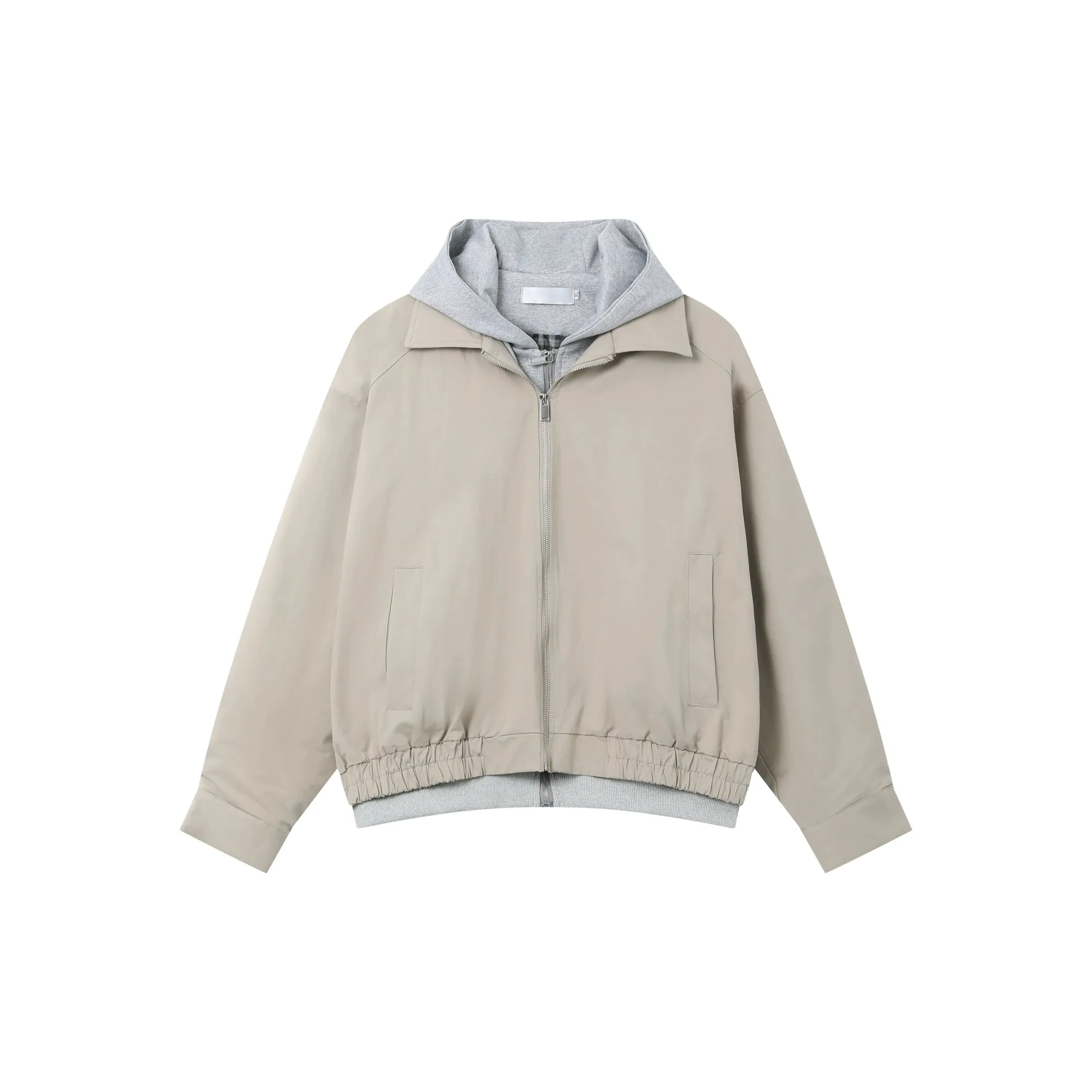 Two-Piece Hooded Zipper Jacket