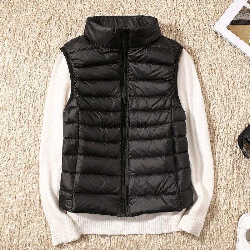 Ultra Light Down Vests Sleeveless Jacket for Women