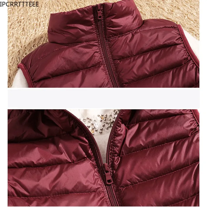 Ultra Light Down Vests Sleeveless Jacket for Women