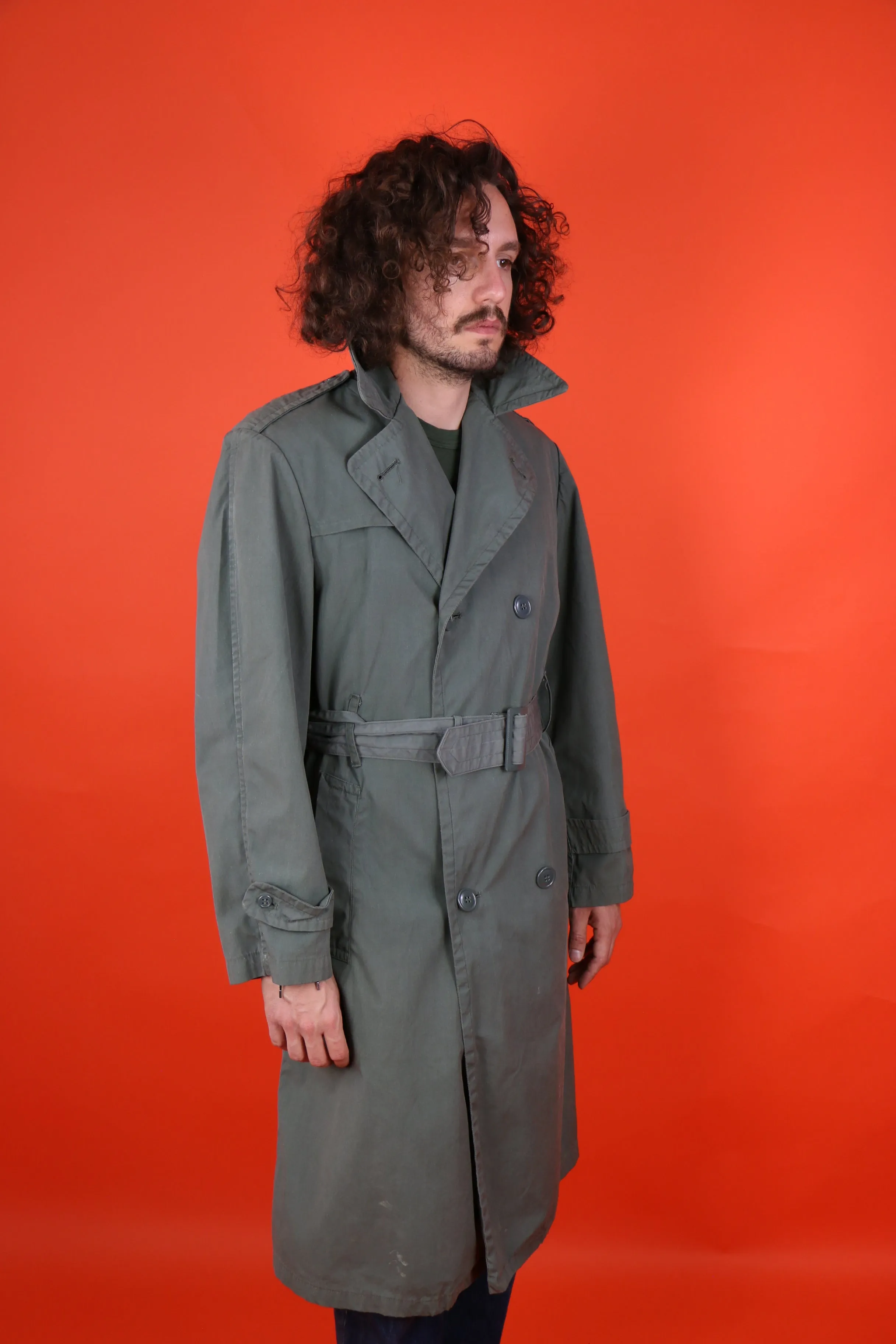 US Army Double Breasted Trench Coat 60s
