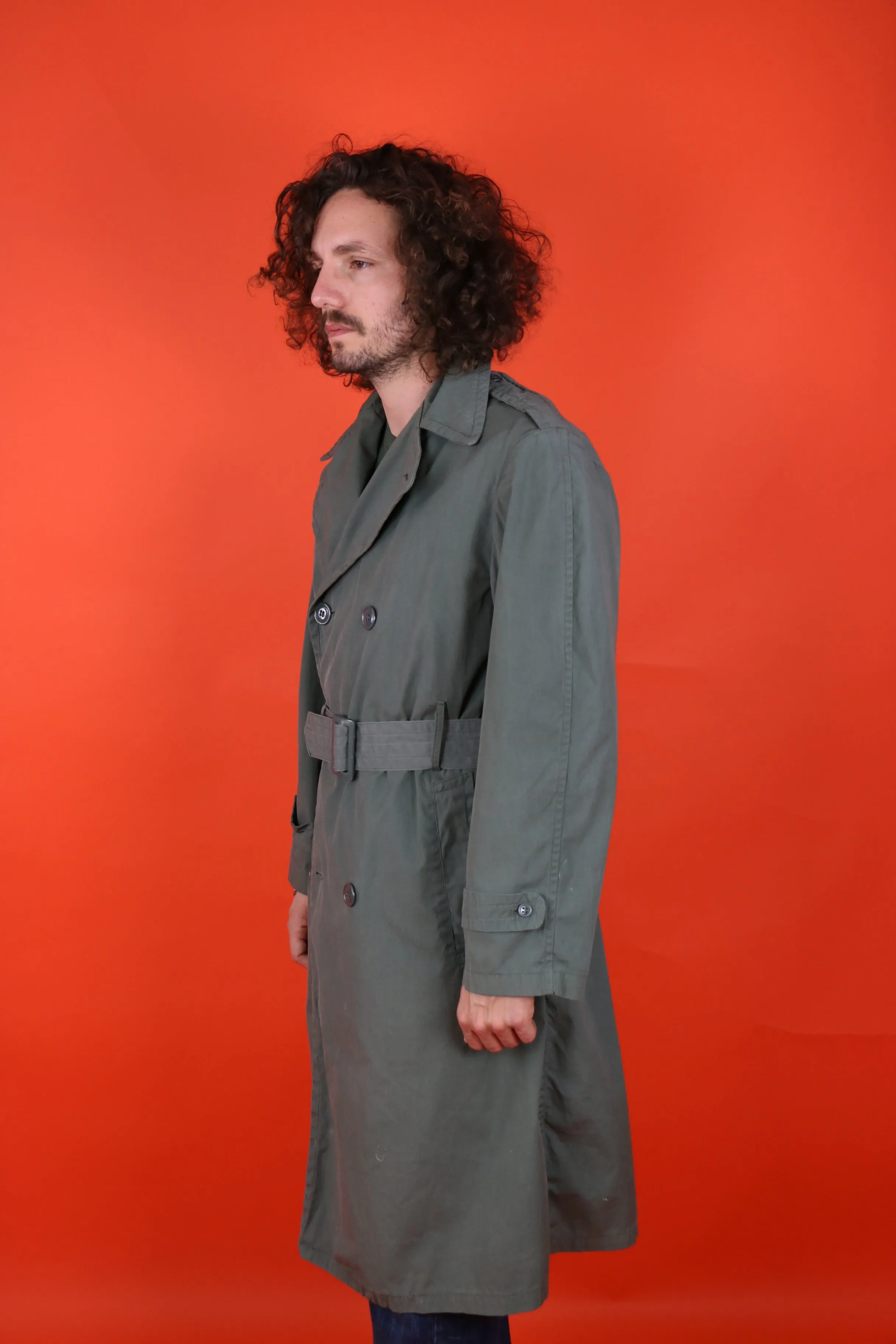 US Army Double Breasted Trench Coat 60s