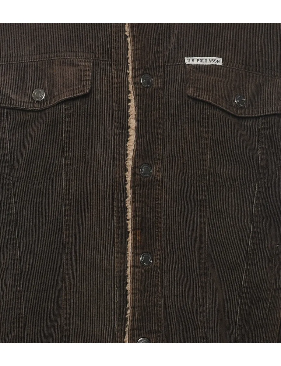 U.S.Polo Assn.Corduroy Shearling Jacket - L
