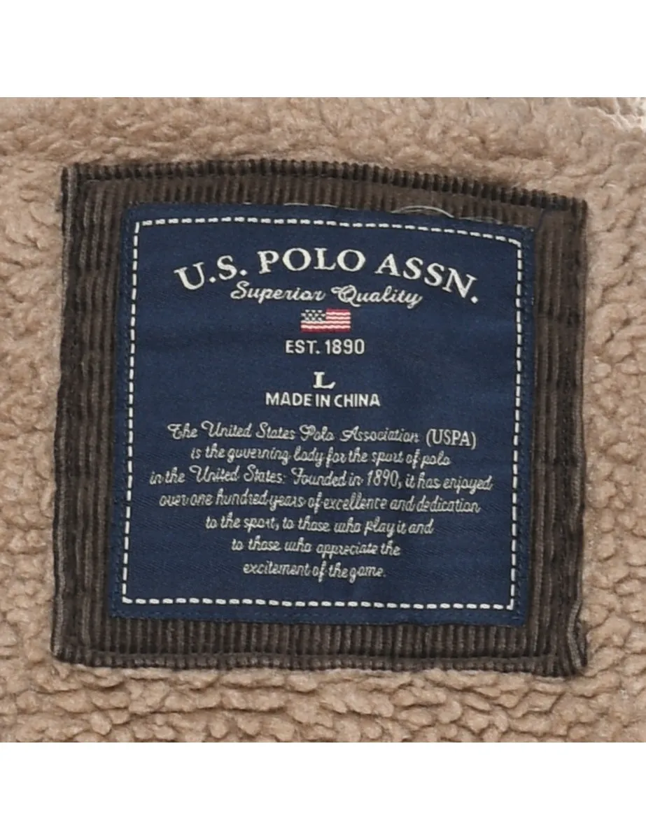 U.S.Polo Assn.Corduroy Shearling Jacket - L