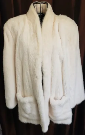 Valentino White Mink Jacket