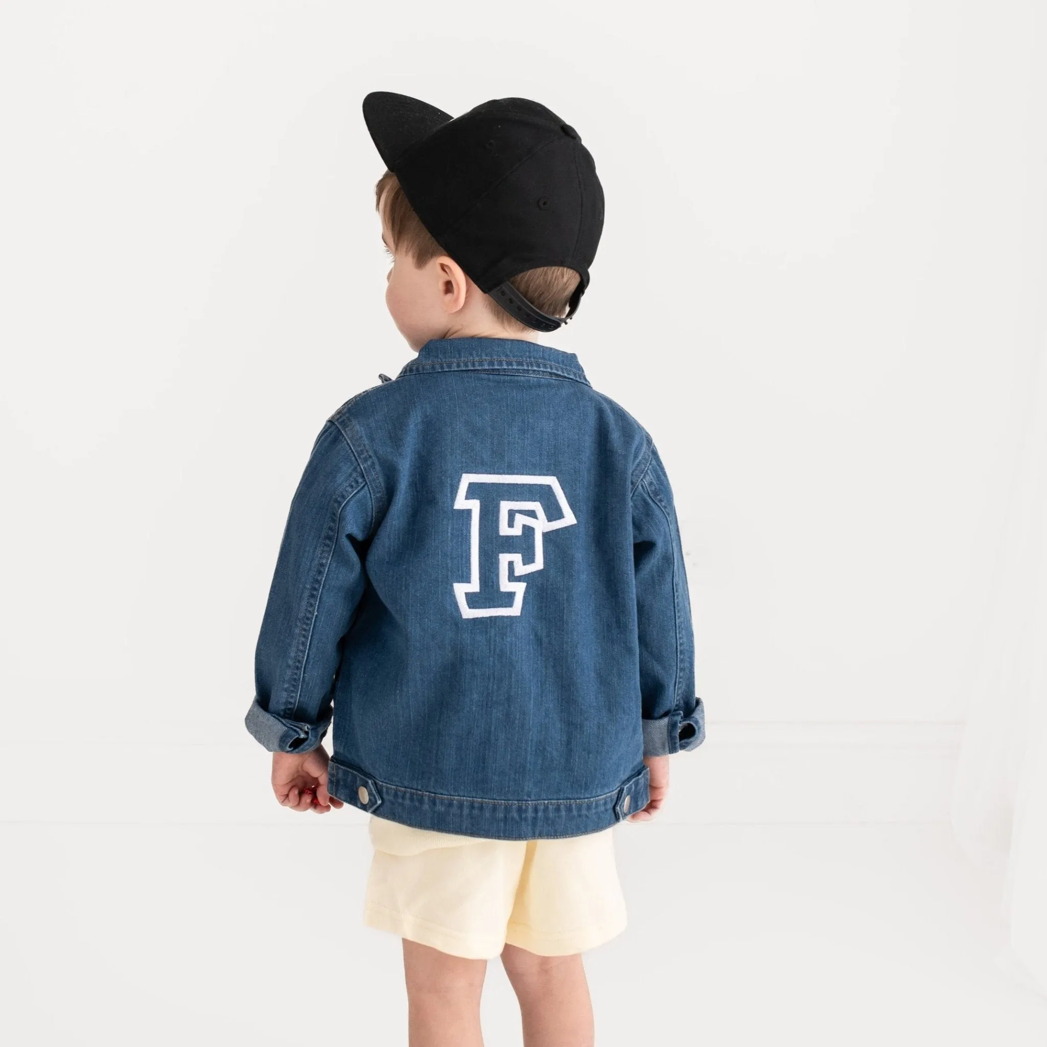 Varsity Initial Denim Jacket