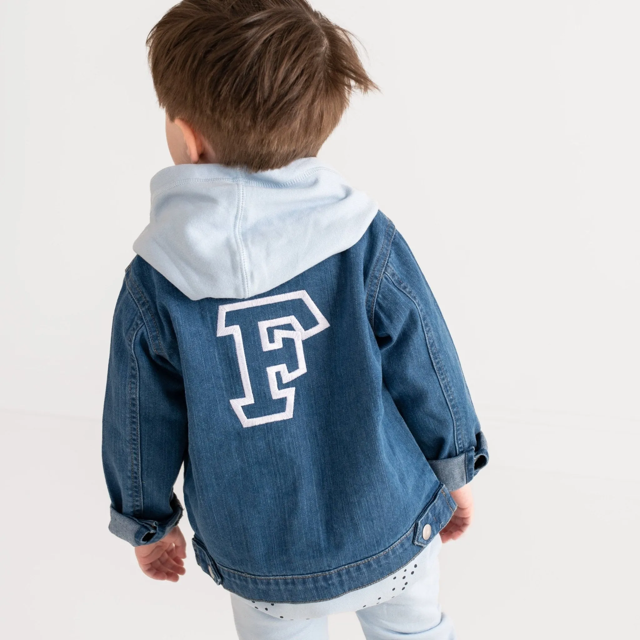 Varsity Initial Denim Jacket