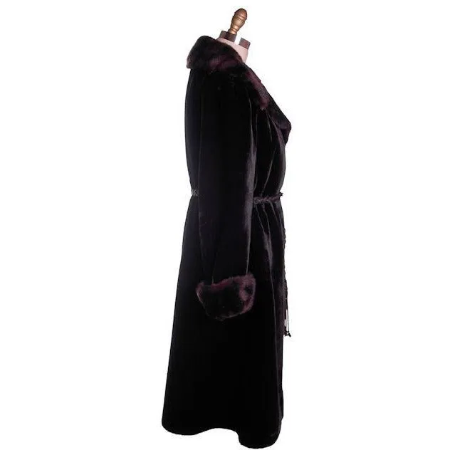 Vintage Borgazia Faux Fur Coat 1970s Black Gorgeous