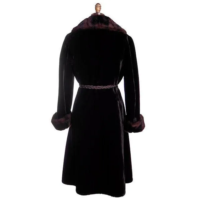Vintage Borgazia Faux Fur Coat 1970s Black Gorgeous