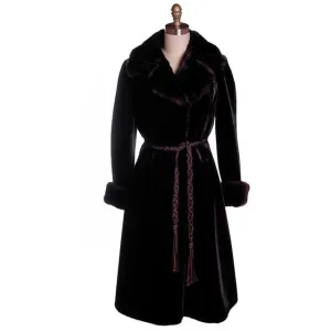 Vintage Borgazia Faux Fur Coat 1970s Black Gorgeous