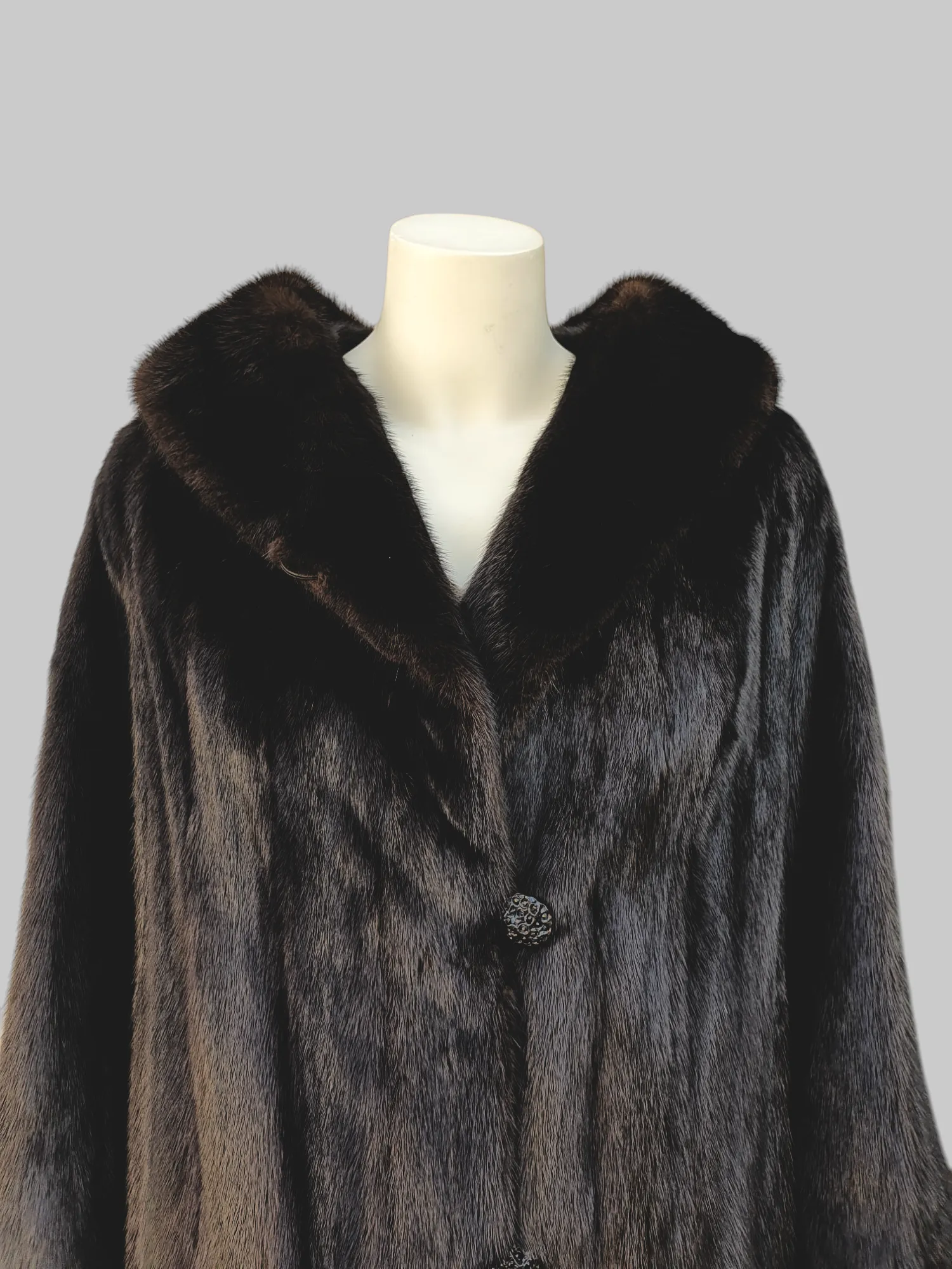 Vintage Dark Brown Mink Coat -Medium