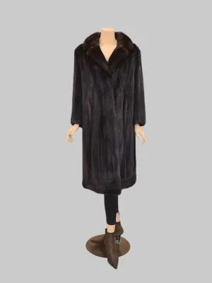 Vintage Dark Mink Coat -Large