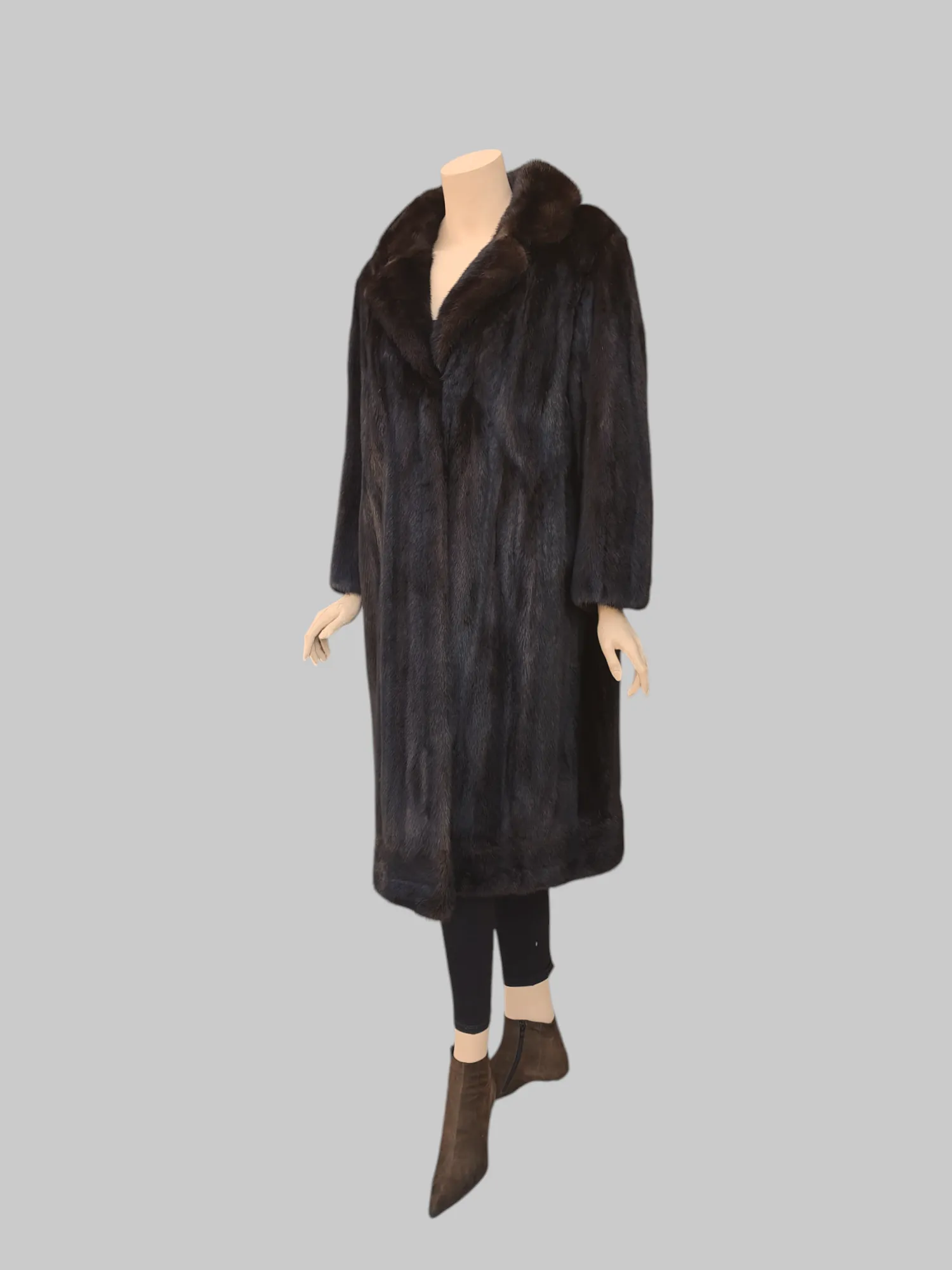 Vintage Dark Mink Coat -Large