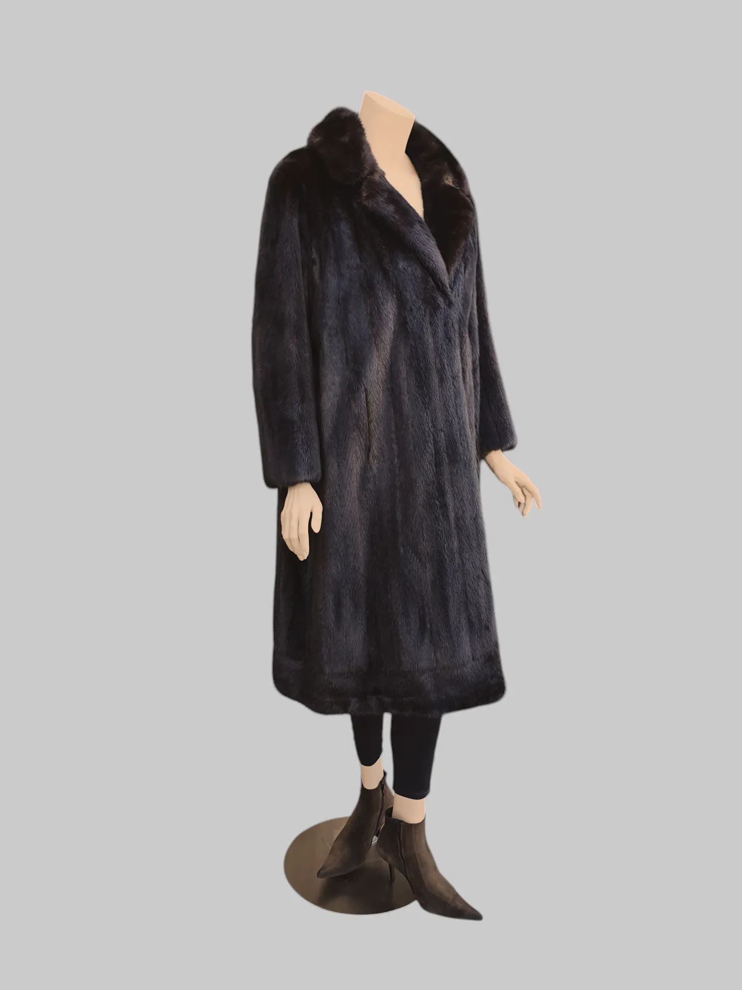Vintage Dark Mink Coat -Large