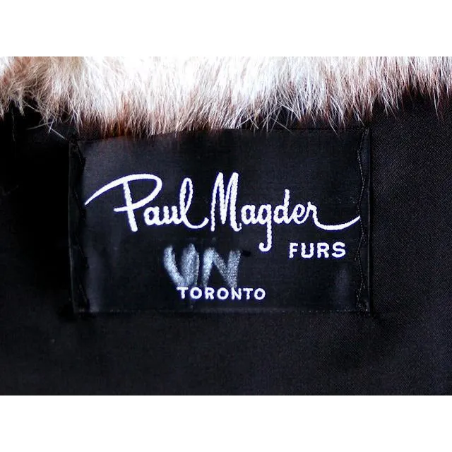 Vintage  Fox w/Raccoon Fur Maxi Coat Circa 1990s  w/ Matching Hat Paul Magder Furs
