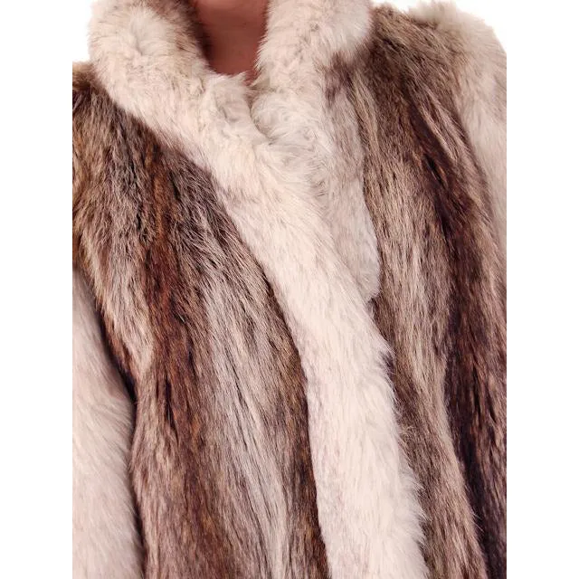 Vintage  Fox w/Raccoon Fur Maxi Coat Circa 1990s  w/ Matching Hat Paul Magder Furs