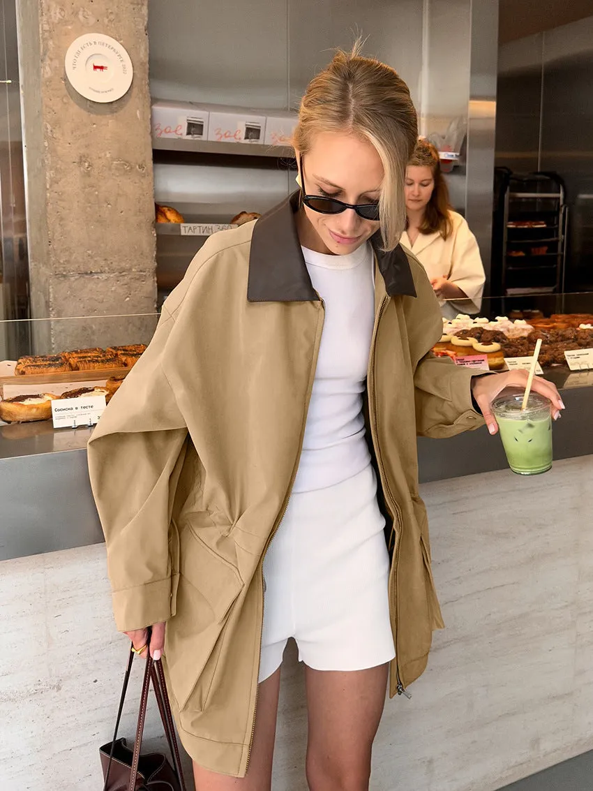 Vintage Khaki Trench Coat