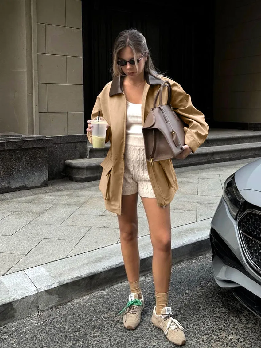 Vintage Khaki Trench Coat