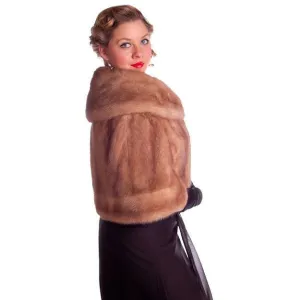 Vintage Mink Fur Stole  Blonde Ranch Mink Fur 1940's Glamourous