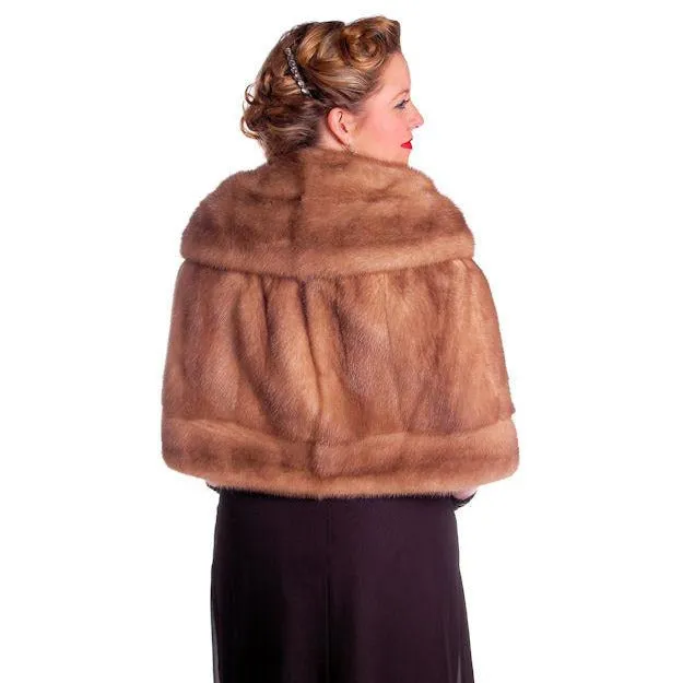 Vintage Mink Fur Stole  Blonde Ranch Mink Fur 1940's Glamourous