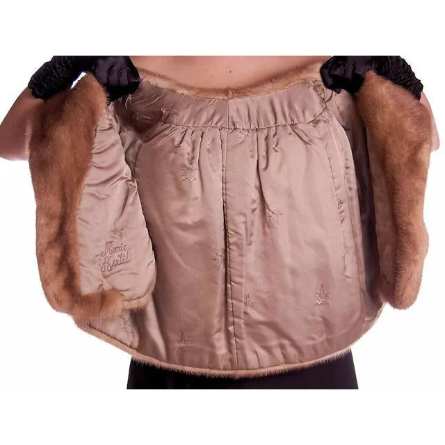 Vintage Mink Fur Stole  Blonde Ranch Mink Fur 1940's Glamourous