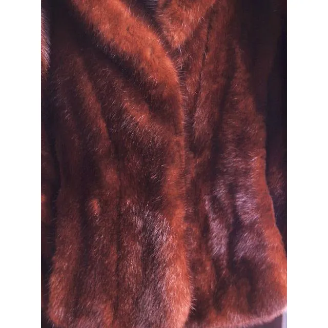 Vintage Stole Dark Brown Mink  Fur Stole Macys Little Shop 1950s