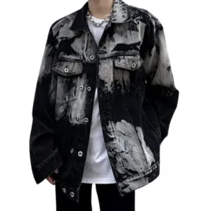 Vintage Tie-Dye Denim Jacket