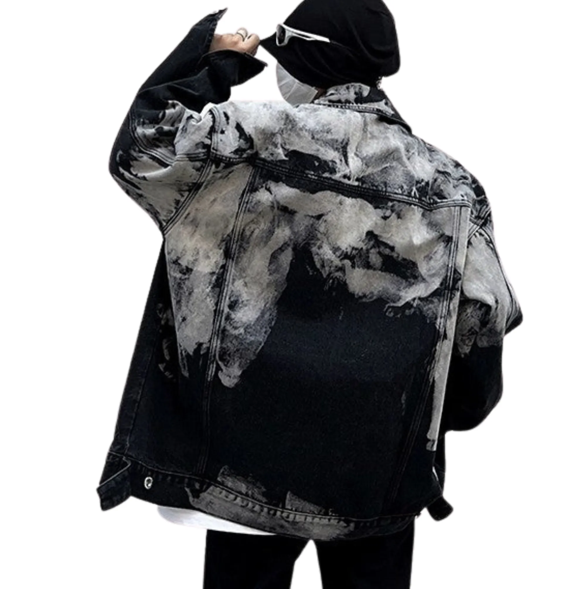Vintage Tie-Dye Denim Jacket