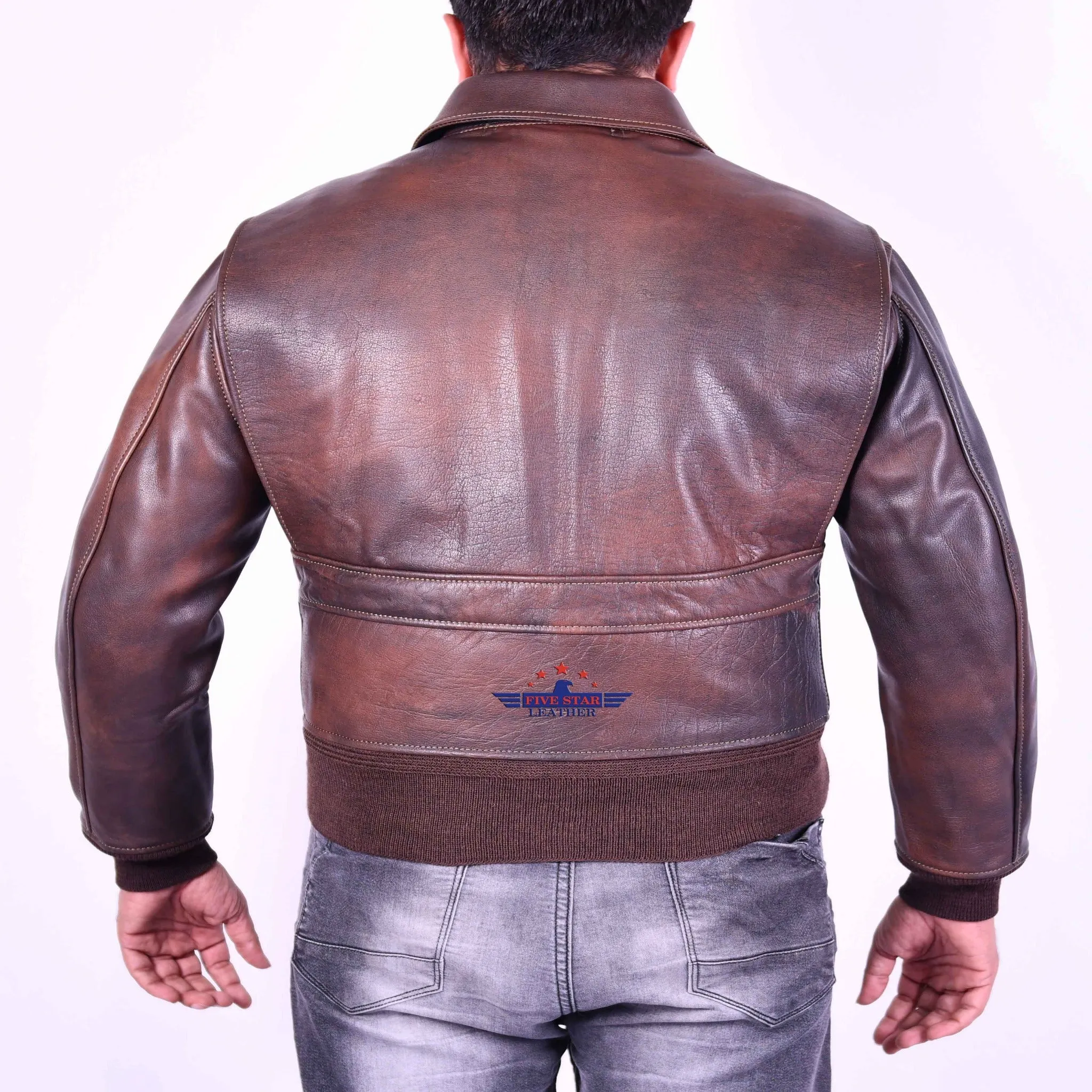 Vintage WWII ANJ-3 Army and Navy Real Leather Flight Jacket