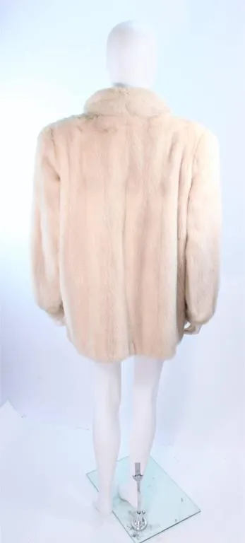 WACHTENHEIM FURS White Mink Fur Sports Coat Size 4-6