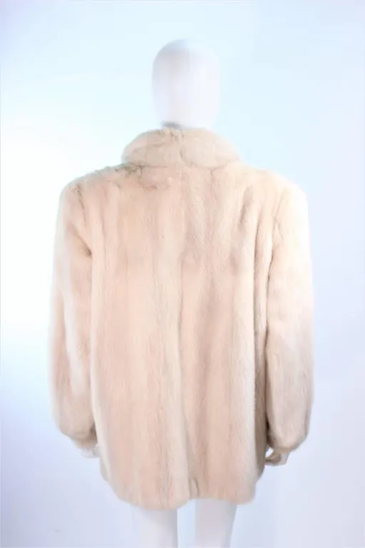 WACHTENHEIM FURS White Mink Fur Sports Coat Size 4-6