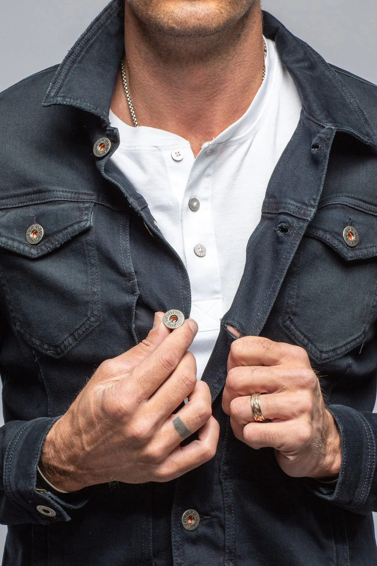 Walker Jean Jacket In Nero