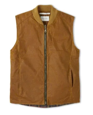 Waxed Biker Gilet Mustard