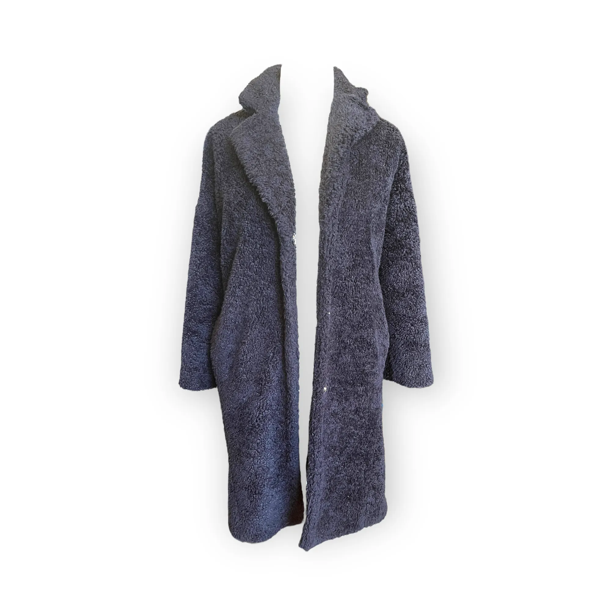 Whistles Navy Fluffy Coat