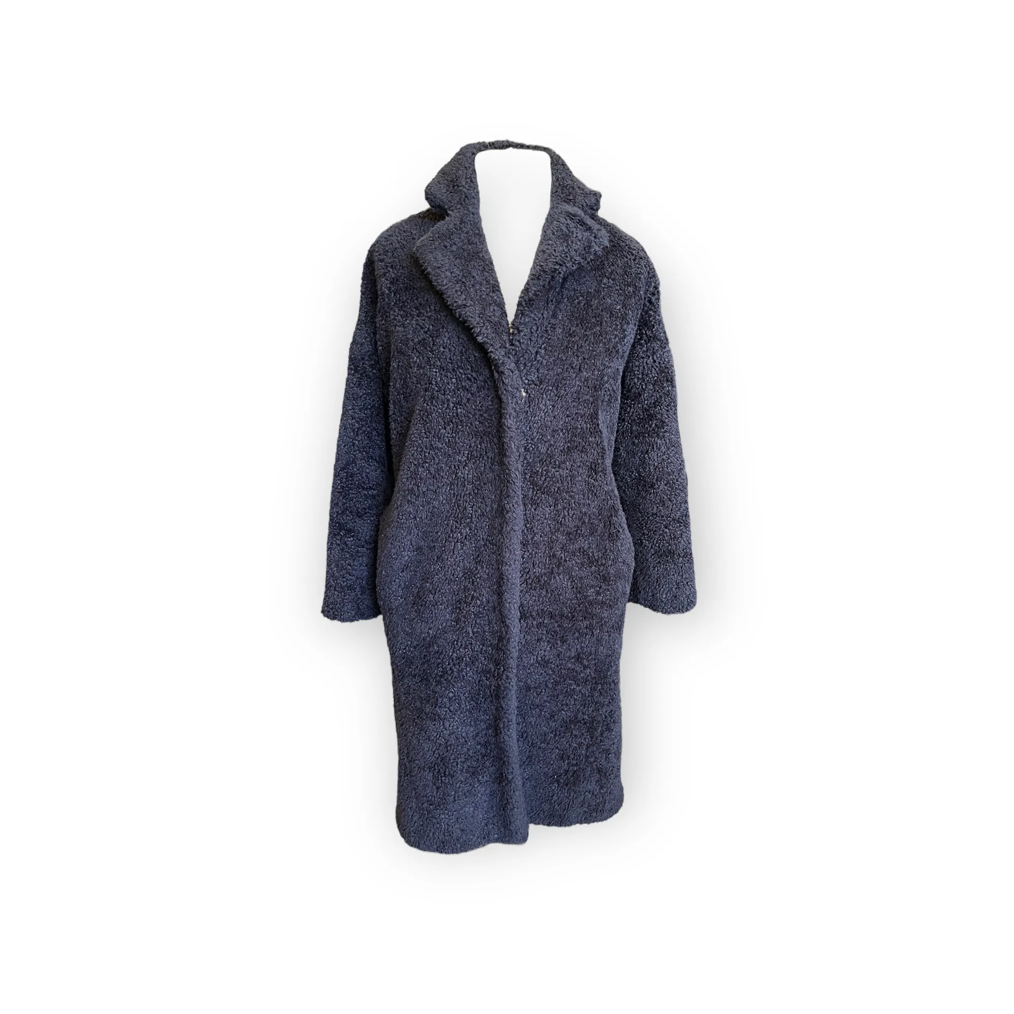 Whistles Navy Fluffy Coat
