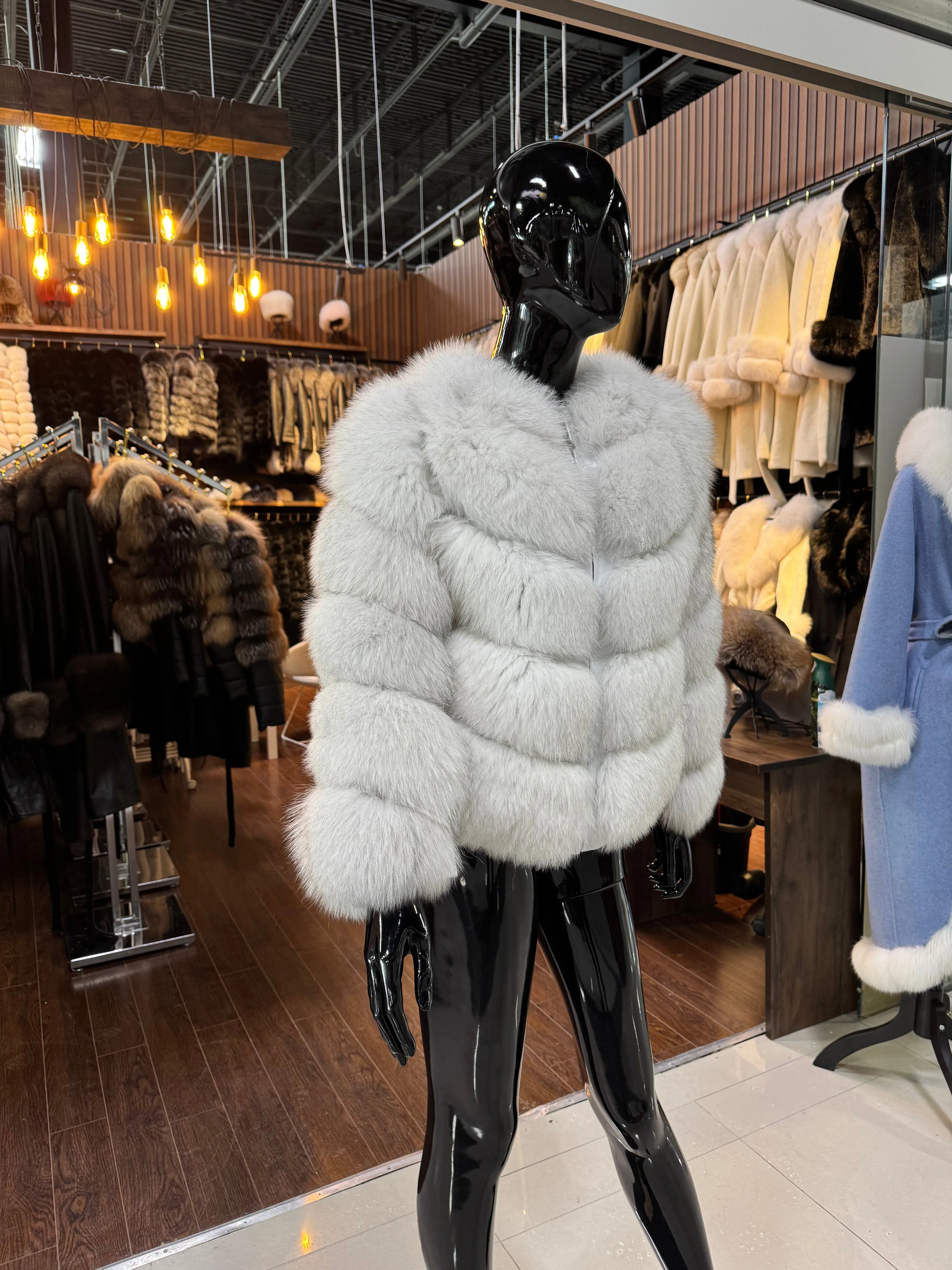 White Fox Fur Jacket
