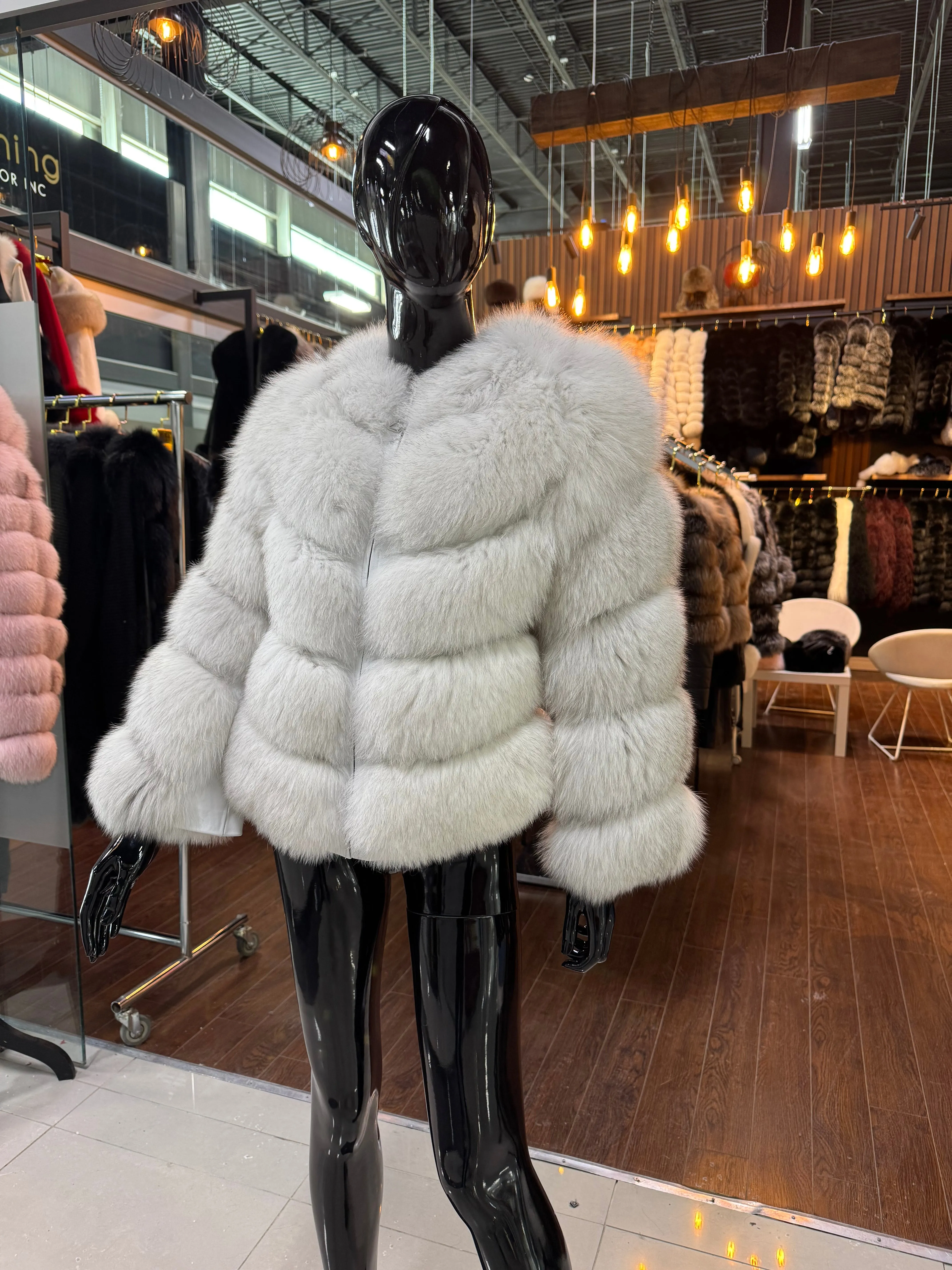White Fox Fur Jacket