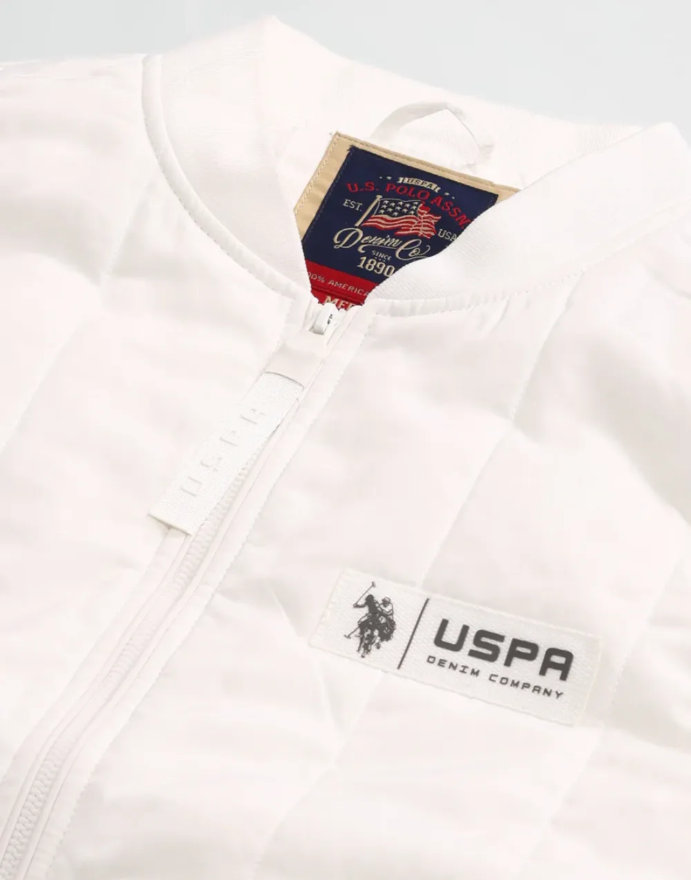 White Half Sleeves Colour blocked Regular Fit Jacket